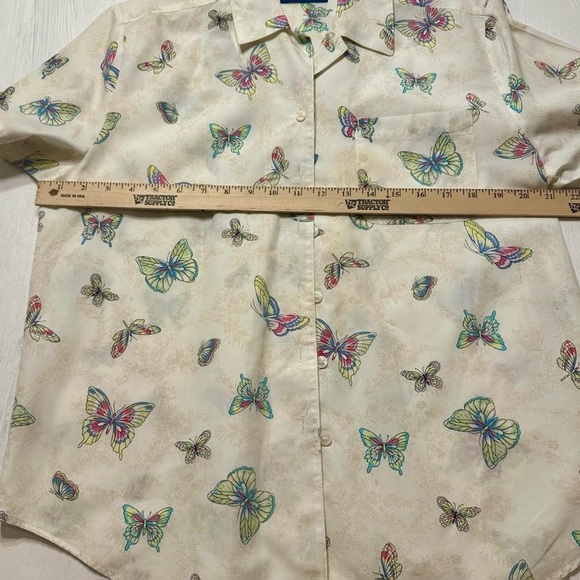 Karen Scott Multicolor Butterfly Blouse - Picture 5 of 7